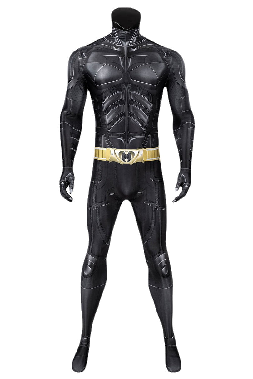 Carnival Halloween Superhero Cosplay Bruce Wayne Jumpsuit Knight Rises Zentai Adult Men Costumes 3D Printing Bodysuit