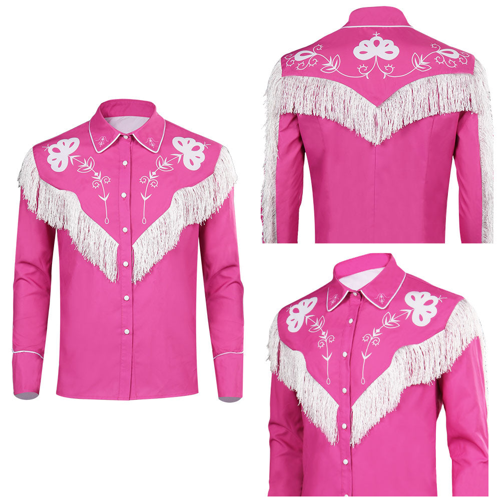 Doll Movie Ken Original Design Pink Retro Shirt Carnival Halloween Cosplay Costume