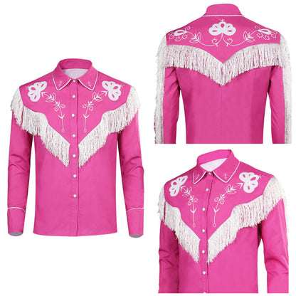 Doll Movie Ken Original Design Pink Retro Shirt Carnival Halloween Cosplay Costume