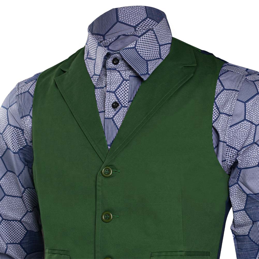 Dark Knight Joker Hexagon Shirt + Vest costume Tailor Made