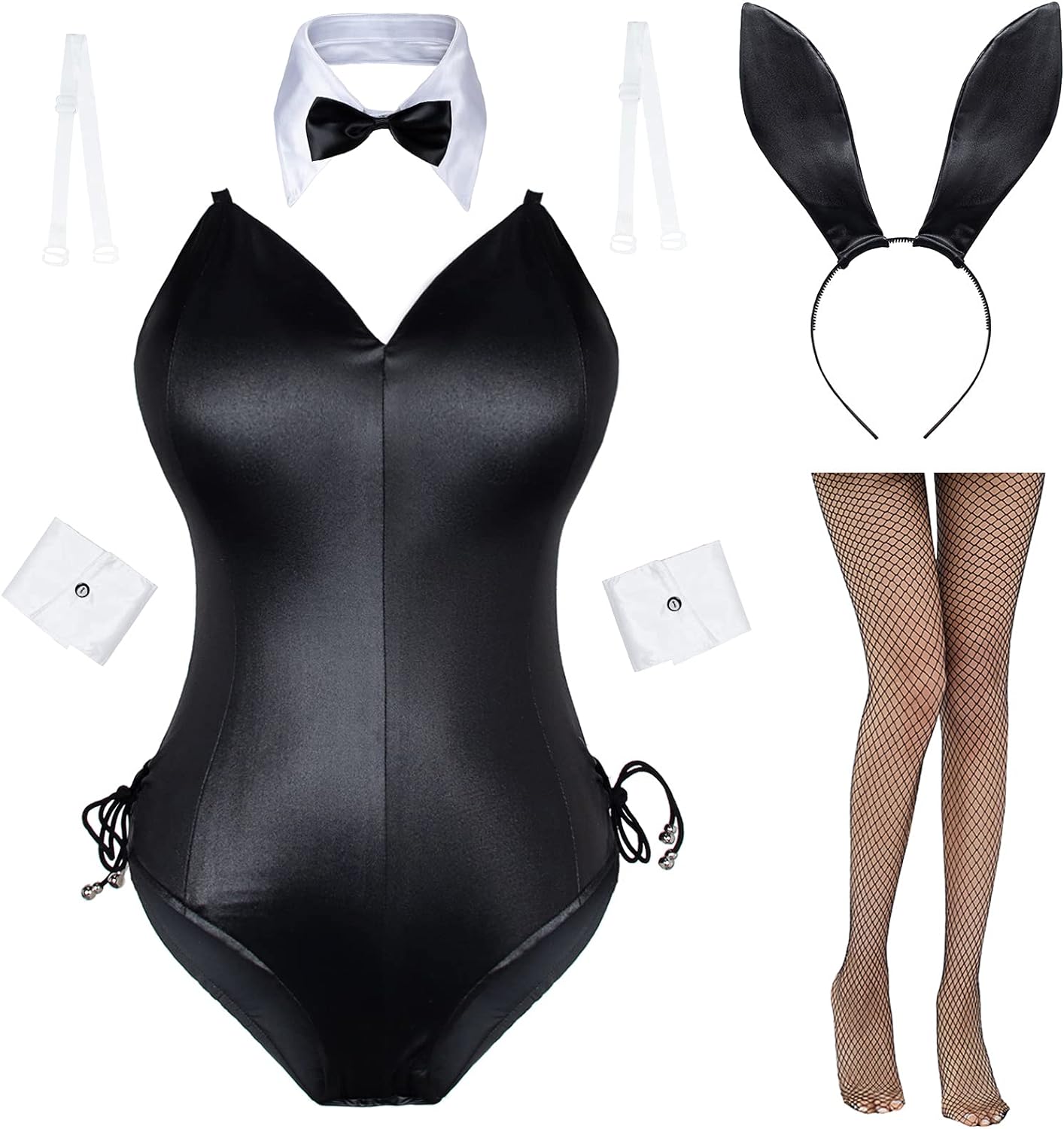 AiMiNa Bunny Girl Senpai Cosplay Anime Role Costume One Piece Bodysuit Stockings Set