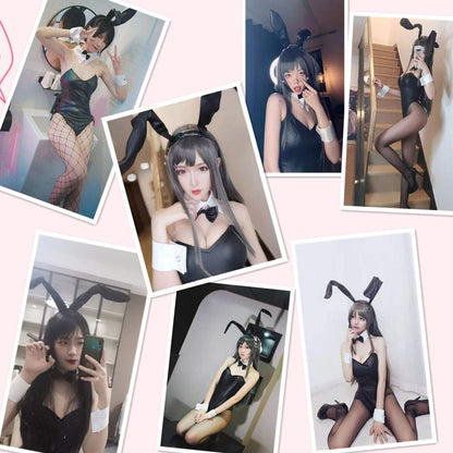 AiMiNa Bunny Girl Senpai Cosplay Anime Role Costume One Piece Bodysuit Stockings Set