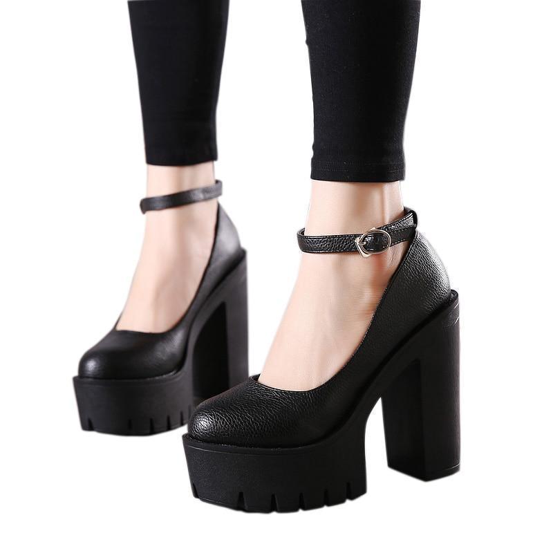 High-Heeled Wedge Shoes Sexy Platform Pumps #JU2425