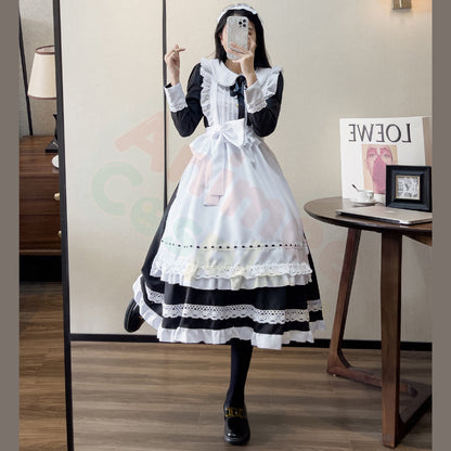 Long Lolita Maid One Piece Dress