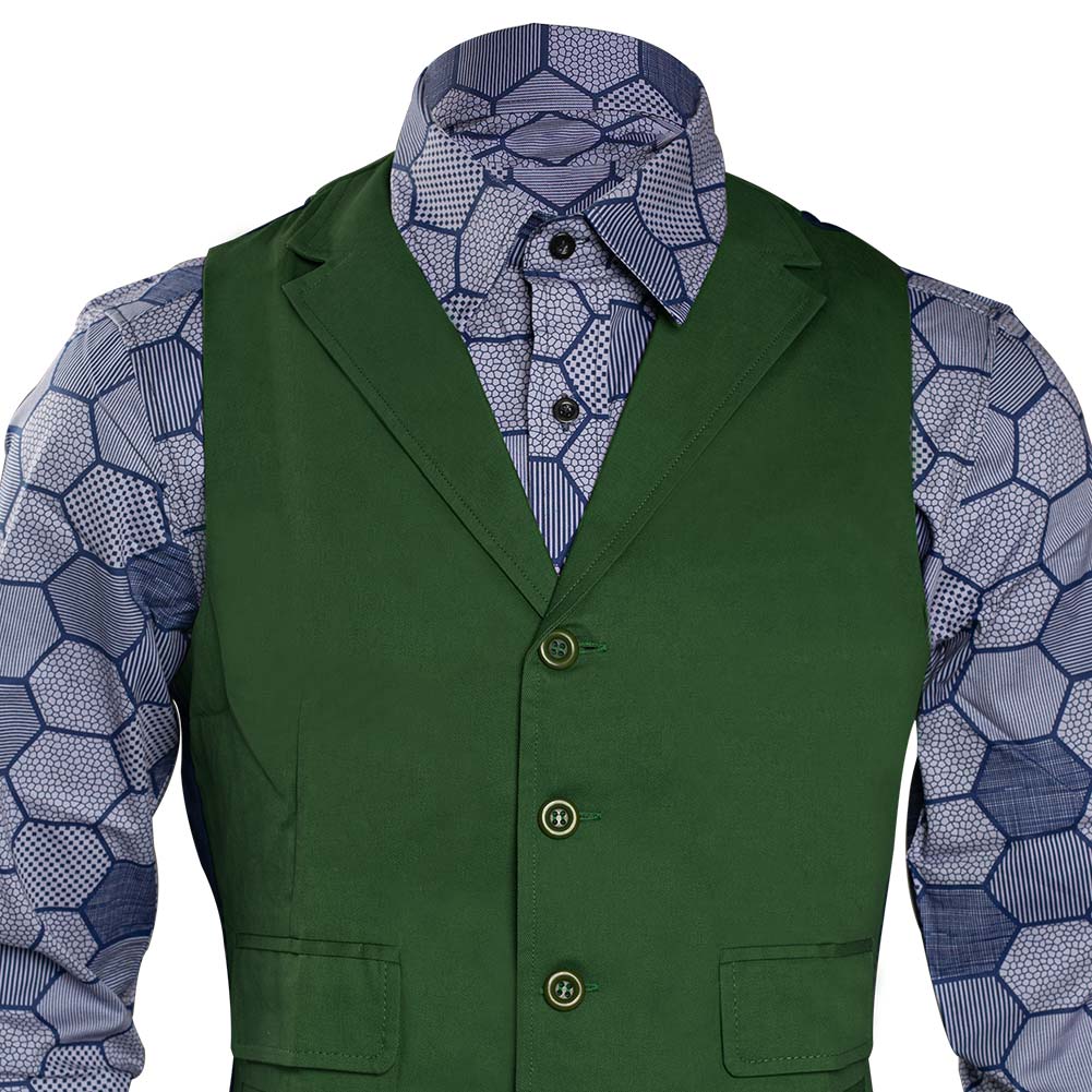 Dark Knight Joker Hexagon Shirt + Vest costume Tailor Made