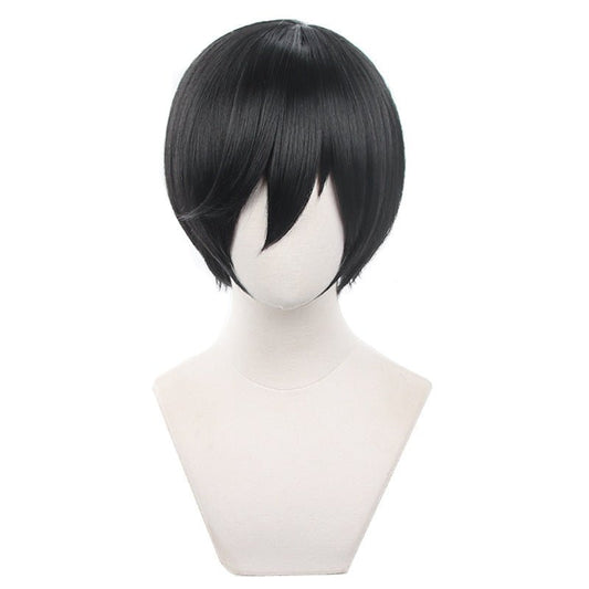 Anime BLUE LOCK Rin Itoshi Black Cosplay Wig