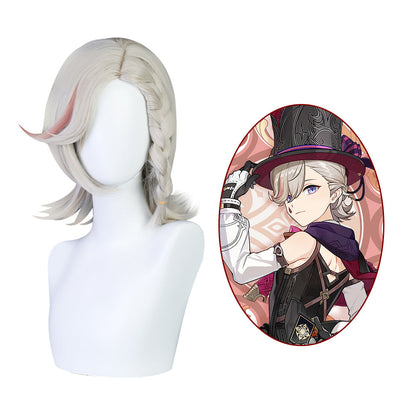 Genshin Impact Fontaine Lyney Cosplay Wig