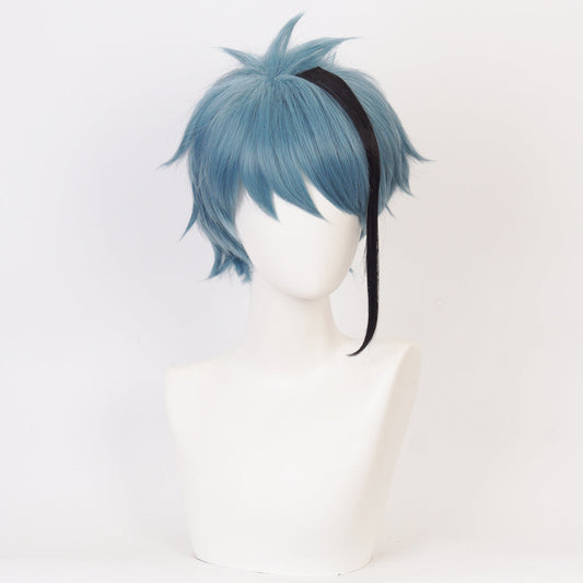 Twisted Wonderland Jade Green And Black Short Cosplay Wig