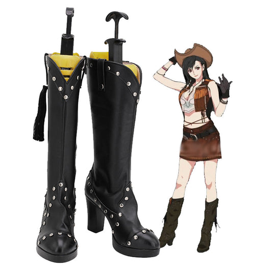 Final Fantasy VII Remake Tifa Lockhart Boots Halloween Costumes Accessory Cosplay Shoes