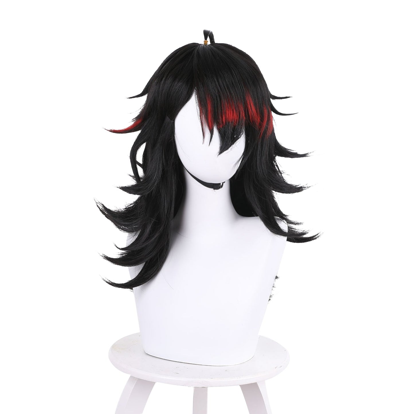 Vtuber NIJISANJI Vox Akuma Black Red Gradient Long Cosplay Wig