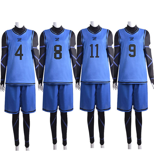 Anime Blue Lock Cosplay Costume, Lsagi Yoichi Football Jersey Chigiri Hyoma Sport Uniform