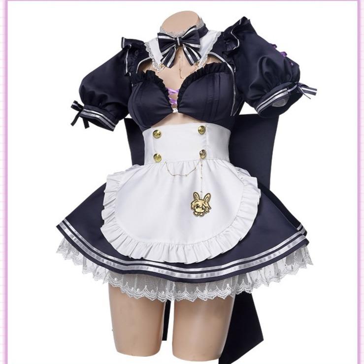 Fate Grand Order Mash Kyrielight Cosplay Costume Sexy Maid Dress C00063