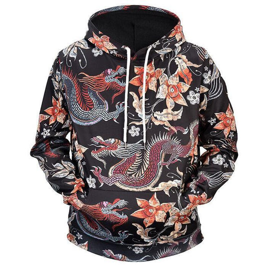 Japanese Dragons' Blossom Hoodie