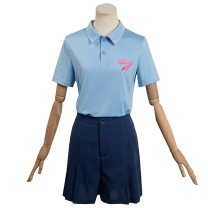 Movie Blue Mailman Outfits Halloween Carnival Cosplay Costume