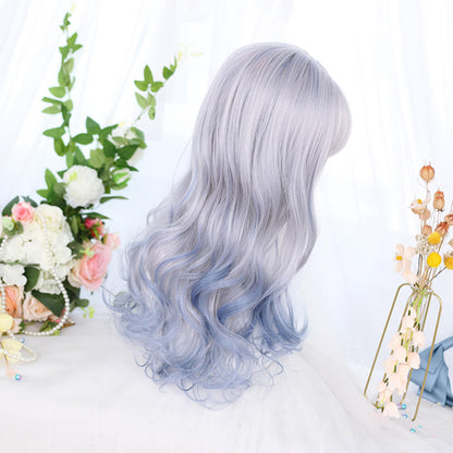 Purple Silver in Long Wave Lolita Wig