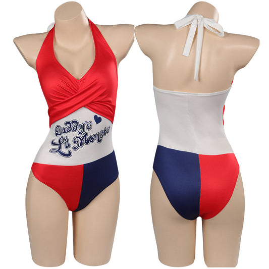 Harley Quinn Swimsuit Outfits Halloween Carnival Cosplay Costume