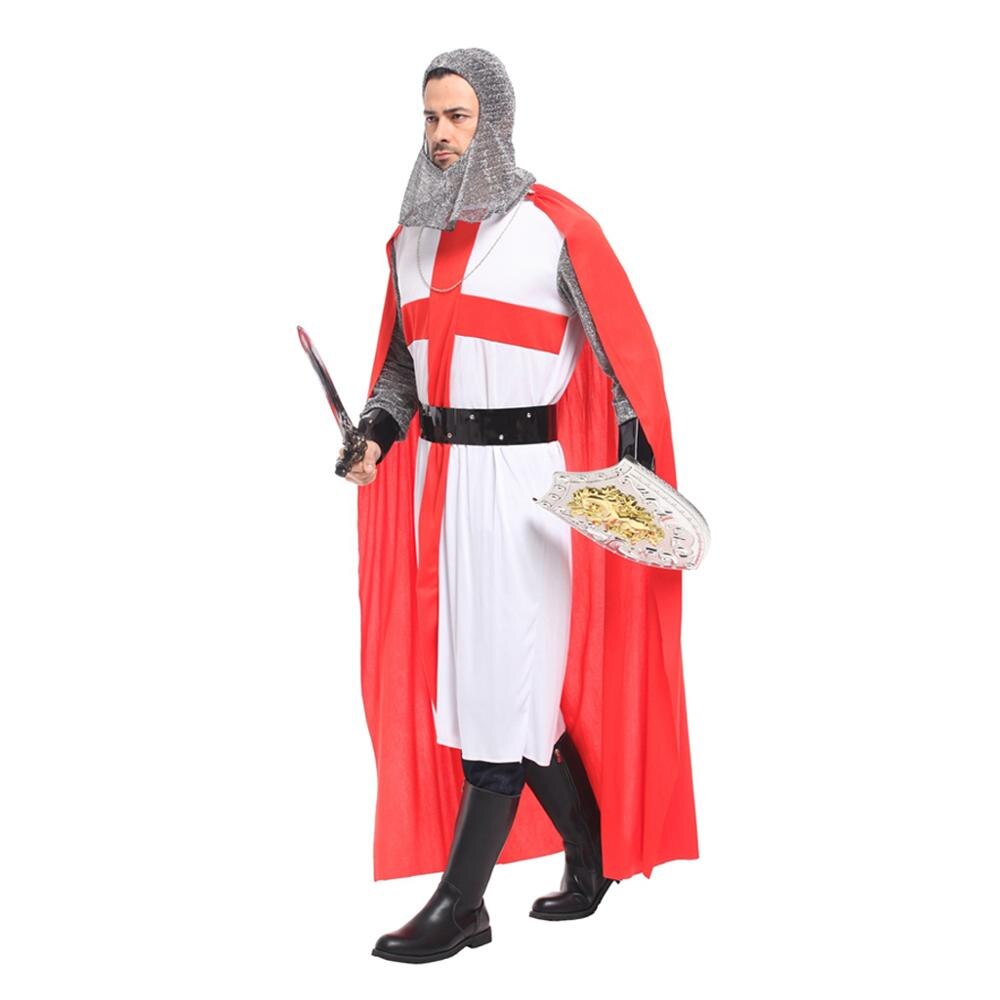 Halloween Costume For Adult Men Knight Costume Man Crusader Cosplay Royal Medieval Cosplay