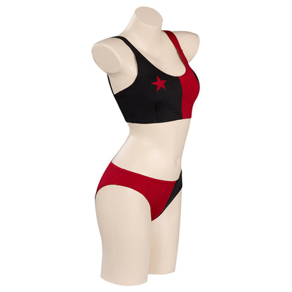 Harley Quinn/Harleen Quinzel Swimsuit Cosplay Costume Two-Piece Swimwear