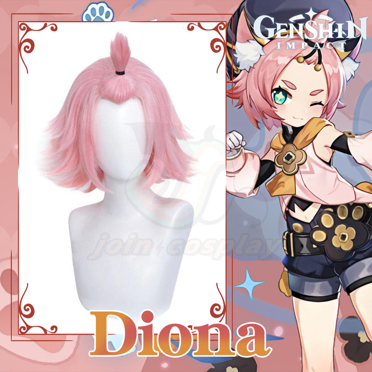 Genshin Impact-Diona Cosplay Wig