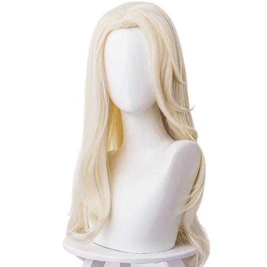 Anime Frozen 2 Elsa Light yellowe Long Cosplay Wig