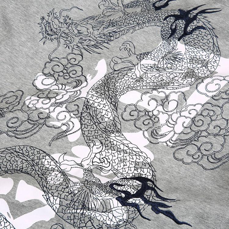 Embroidered Chinese Dragon Hoodie