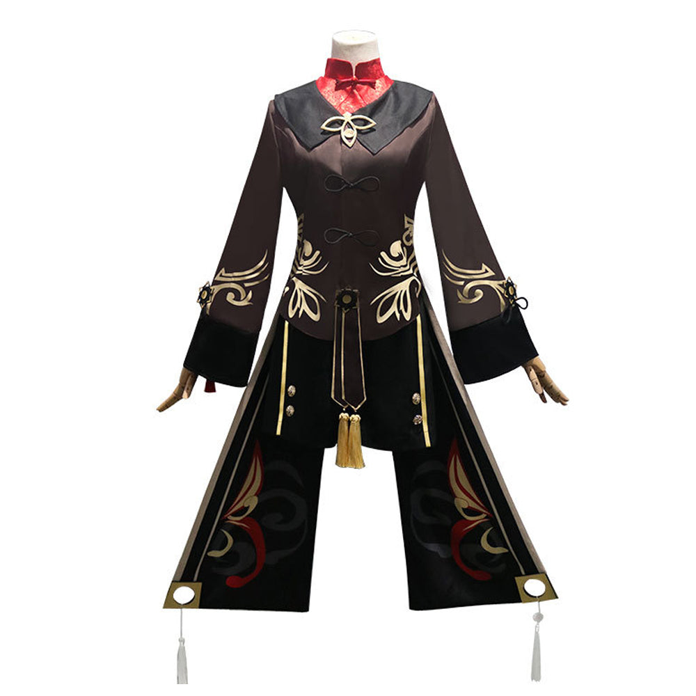 Genshin Impact Hu Tao Brown Coat Cosplay Costume