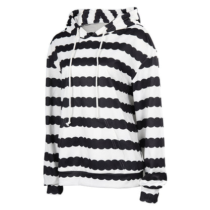 Doll Movie Ken Black and White Striped Sweatshirt Hoodie Party Carnival Halloween Cosplay Costume