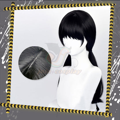 Anime Chainsaw Man Mitaka Asa Black Long Cosplay Wig