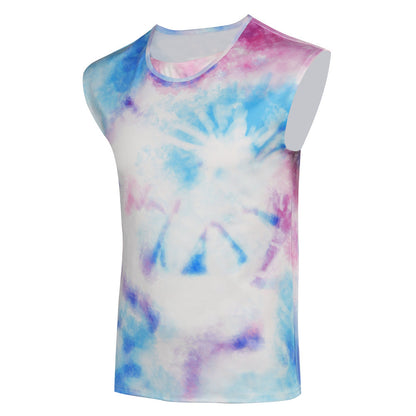 Doll Movie Ken Role Playing  Tie-dye Vest Men Adult Summer Casual Sleeveless T Shirt Party Carnival Halloween Cosplay Costume