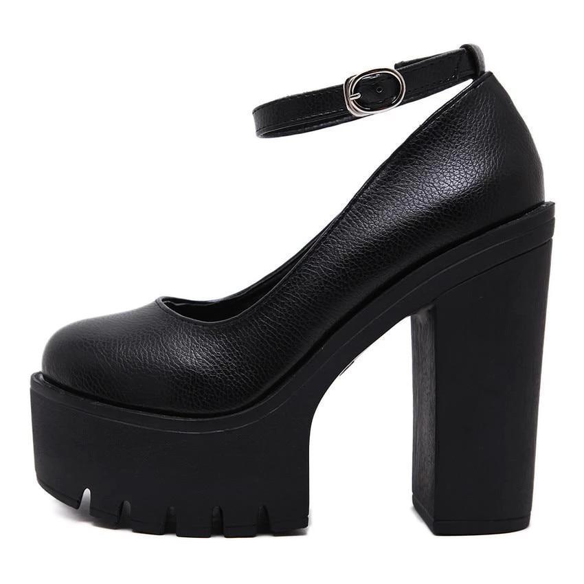 High-Heeled Wedge Shoes Sexy Platform Pumps #JU2425