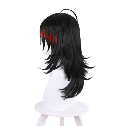 Vtuber NIJISANJI Vox Akuma Black Red Gradient Long Cosplay Wig