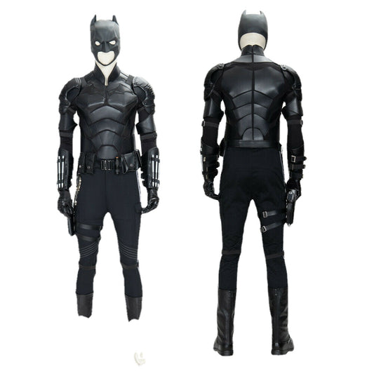 Costume Robert Pattinson Batsuit Bruce Wayne Costume Luxious Outfit Men for Armor Suit Halloween Uniforms