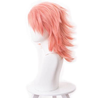 Anime Demon Slayer Sabito Pink Short Cosplay Wig