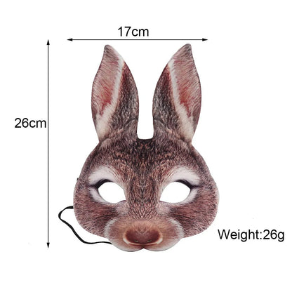 Adult Children Halloween Cosplay 3D Animal Mask PU Foam Rabbit Dog Deer Dragon Mask Women Men Carnival Party Club Role Play Mask