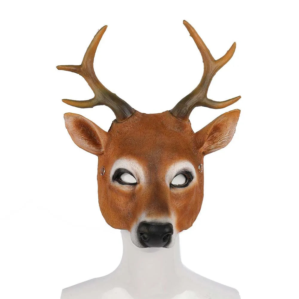 Adult Children Halloween Cosplay 3D Animal Mask PU Foam Rabbit Dog Deer Dragon Mask Women Men Carnival Party Club Role Play Mask