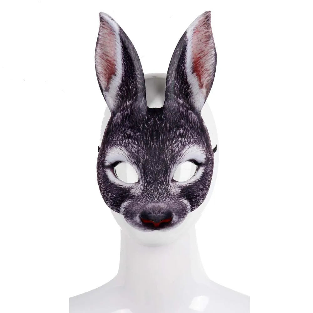 Adult Children Halloween Cosplay 3D Animal Mask PU Foam Rabbit Dog Deer Dragon Mask Women Men Carnival Party Club Role Play Mask