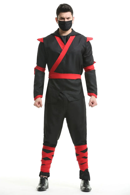 Adult Cosplay Anime Costume Japanese Men Martial Arts Ninja Clothes Set Halloween Superhero Outfit