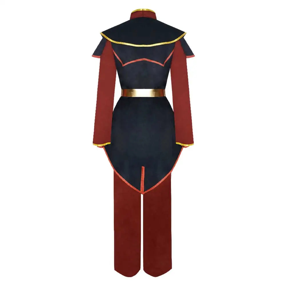 Adult Fantasy Azula Cosplay Costume Cartoon Avatar: Last Cosplay Airbender Shawl Belt Suit Outfits Halloween Party Women Clothes