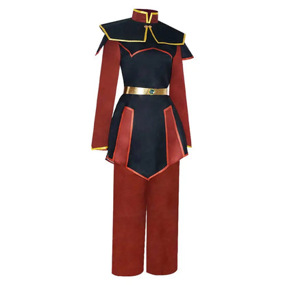 Adult Fantasy Azula Cosplay Costume Cartoon Avatar: Last Cosplay Airbender Shawl Belt Suit Outfits Halloween Party Women Clothes