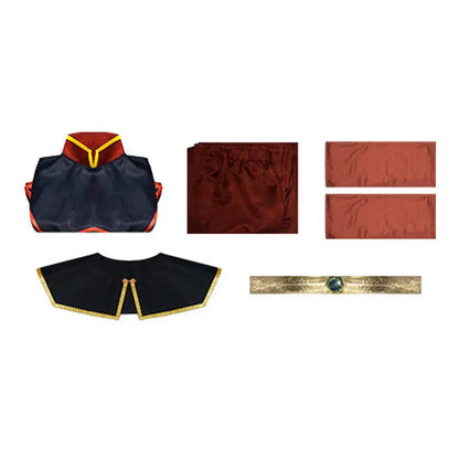 Adult Fantasy Azula Cosplay Costume Cartoon Avatar: Last Cosplay Airbender Shawl Belt Suit Outfits Halloween Party Women Clothes