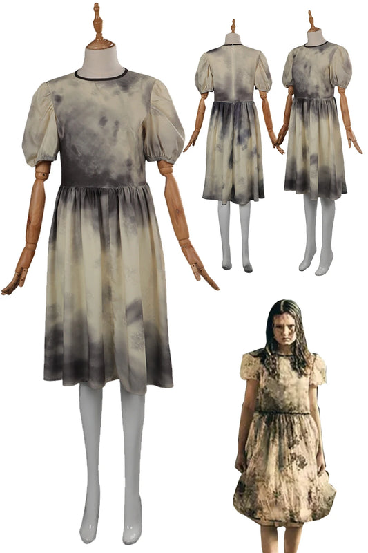 Adult Katherine Cosplay Fantasia Dress 1973 Movie The Exorcist Disguise Costume Women Fantasy Halloween Carnival Party Clothes