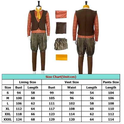 Adult Male Monster Cosplay Dwarf Costume Fiona Uniform Shirt Pants Scarf for Men Roleplay Outfits Halloween Carnival Party Suit