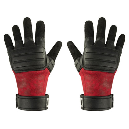 Adult Men Halloween Carnival Dead Soldier Costume Accessories Wade Cosplay Gloves Faux Leather Cycling Handwear