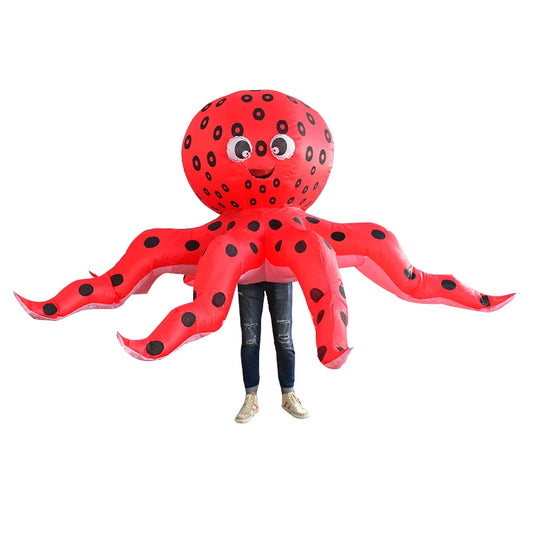 Adult Octopus Inflatable Costume Anime Suits Dress Mascot Halloween Party Cosplay Costumes for Man Woman Boys Girls