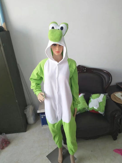 Adult Onesies Pajamas Cartoon Pyjama Kigurumi Yoshi Cosplay Costumes Sleepsuit Animal Sleepwear pijama masculino