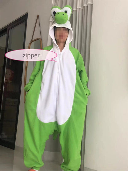 Adult Onesies Pajamas Cartoon Pyjama Kigurumi Yoshi Cosplay Costumes Sleepsuit Animal Sleepwear pijama masculino