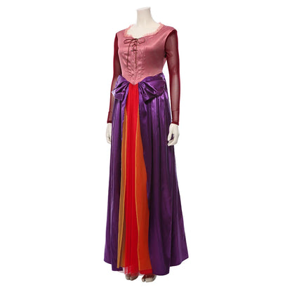 Sarah Sanderson Costume for Women Long Purple Dress Halloween Party Cosplay Outfit