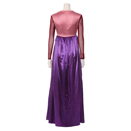 Sarah Sanderson Costume for Women Long Purple Dress Halloween Party Cosplay Outfit