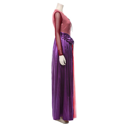 Sarah Sanderson Costume for Women Long Purple Dress Halloween Party Cosplay Outfit