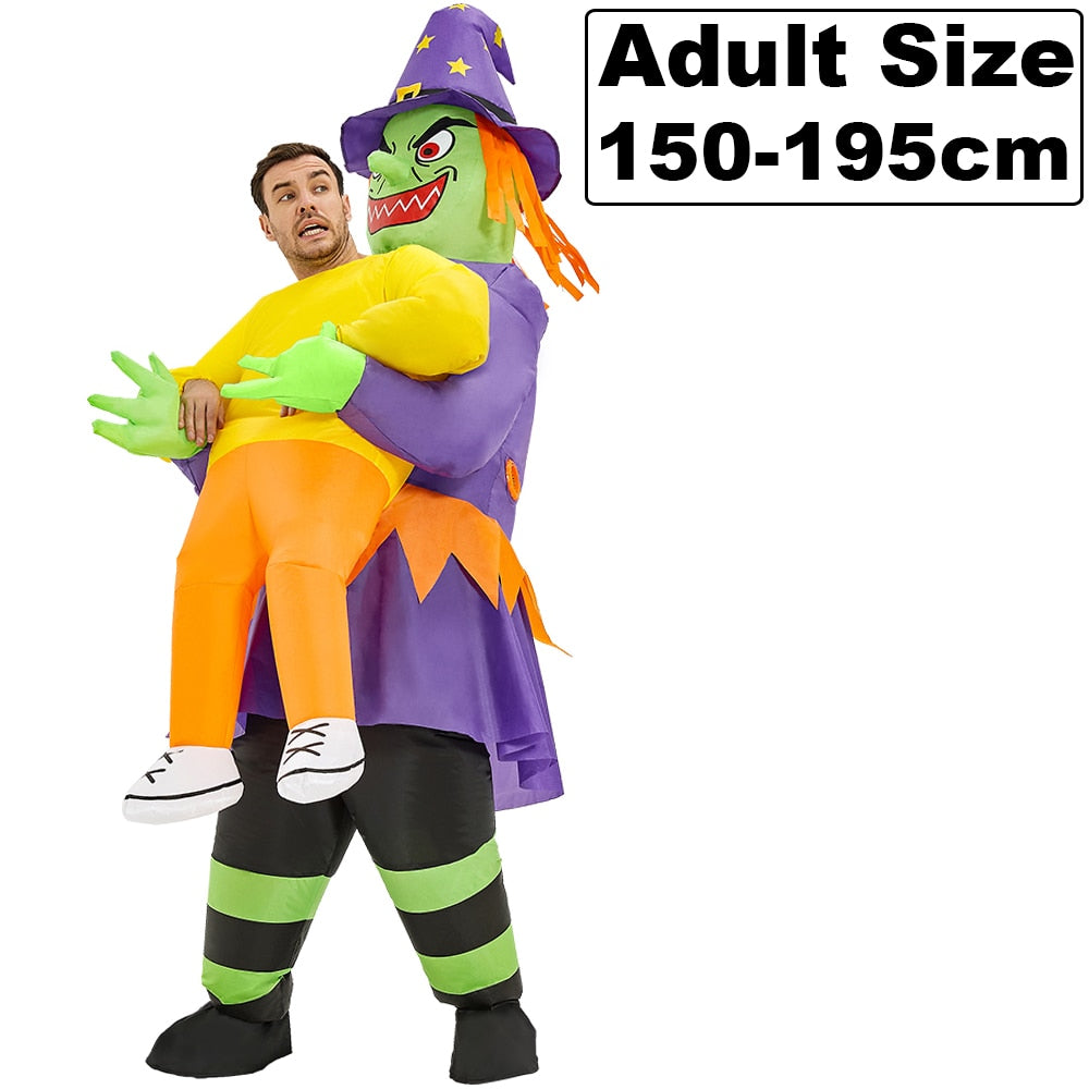 Adult Scary Ghost Evil Witch Inflatable Costume Purim Halloween Anime Cosplay Costumes Role Play Carnival Party Dress Suits